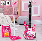 Дитяча гітара + мікрофон + підсилювач Kruzzel 22407 рожева, фото 2