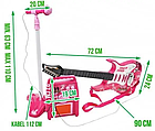 Дитяча гітара + мікрофон + підсилювач Kruzzel 22407 рожева, фото 5