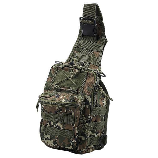 Сумка тактична через плече 14х20х28 см піксель, Однолямковий рюкзак тактичний, Плечова сумка для туризму
