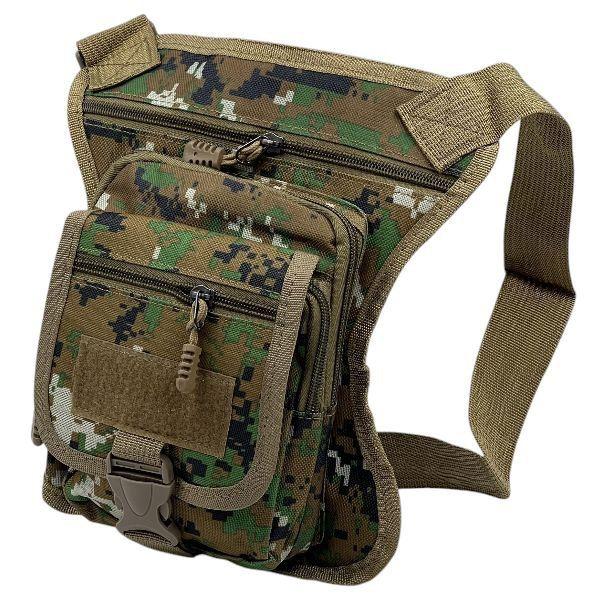 Сумка тактична настегенна пристібається 26х24 см темний піксель, Армійська сумка на ногу