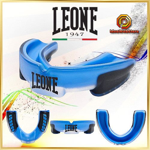 Капа боксерська для боксу ММА та єдиноборств гелева Leone Top Blue синя доросла однощелепна