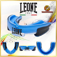 Капа боксерська для боксу ММА та єдиноборств гелева Leone Top Blue синя доросла однощелепна