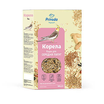 Корм для середніх папуг Природа «Корела Йод» 500 г