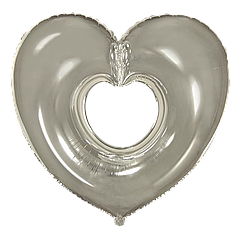 Фігура FLEXMETAL-ФМ204 Серце з контуром - срібло (УП)