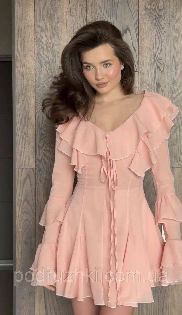 Ніжна сукня комбінезон Тканина: креп шифон Розмір: 42-44, 46-48, фото 1