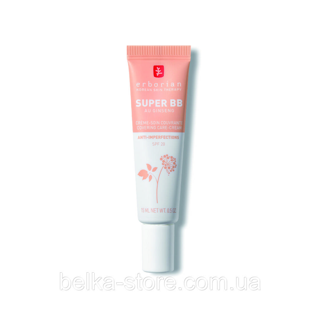 Тонуючий крем для обличчя Erborian Super BB Ginseng SPF 20 CLAIR , 15 ml, фото 1
