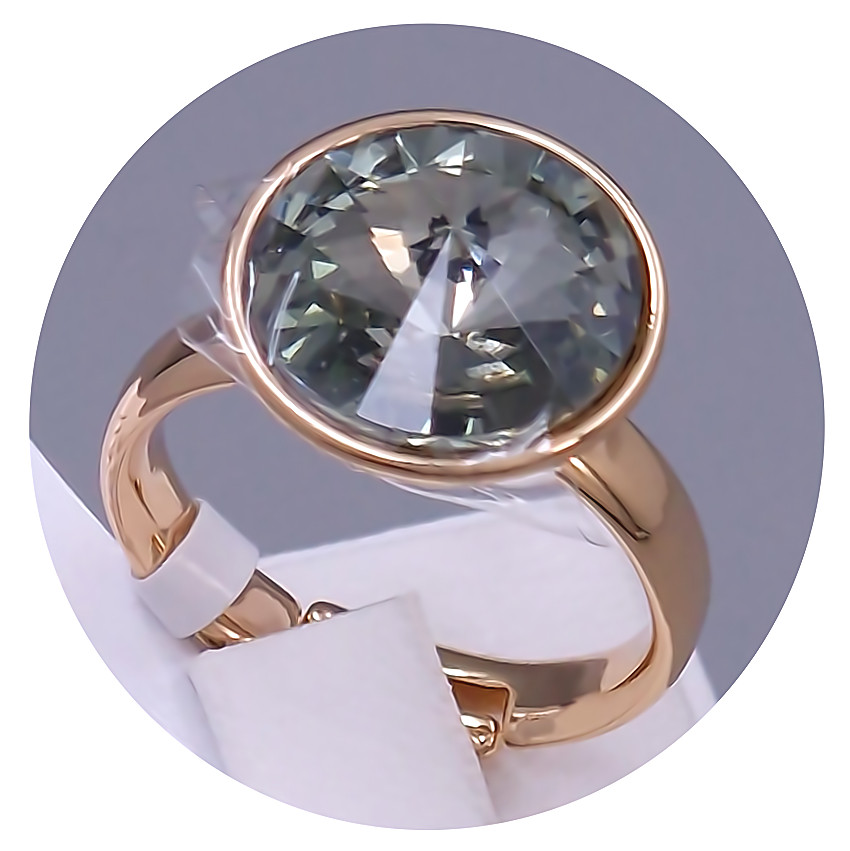 Каблучка XР. Позолота 18К. Камені: Swarovski. Є: 16р роз'єм