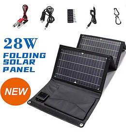Розкладна портативна сонячна панель на 4 секції 28W