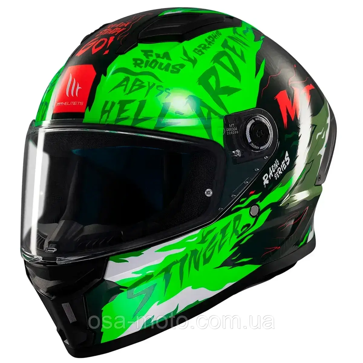 Мотошолом MT STINGER 2 Ardent C6 Gloss Green