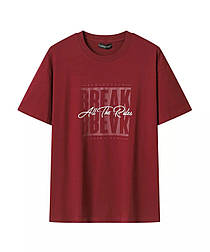 Чоловіча стильна футболка з принтом у батальному розмірі