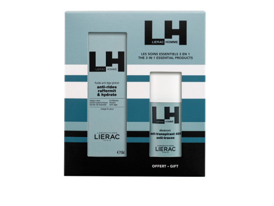Лієрак Ом Подарунковий Набір Глобальний антивіковий флюїд 50мл + Дезодорант 50мл LIERAC HOMME SET