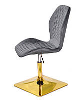 Стілець Fox 4-GD-Base на золотій квадратній нозі-опорі, поворотний із регулюванням висоти, м'яке сидіння, фото 8