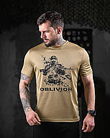 Тактична футболка койот,футболка койот кулмакс,футболка койот з принтом,футболка oblivion койот