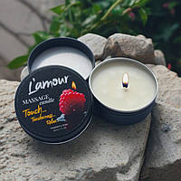 Масажна свічка L'amour ароматна свічка масло для масажу тіла інтимна тепла для пар романтики 30 мл
