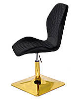 Стілець Fox 4-GD-Base на золотій квадратній нозі-опорі, поворотний із регулюванням висоти, м'яке сидіння, фото 10