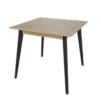 Невеликий стильний квадратний кухонний обідній стіл 78х78 см для маленької кухні Бон венге дуб торро