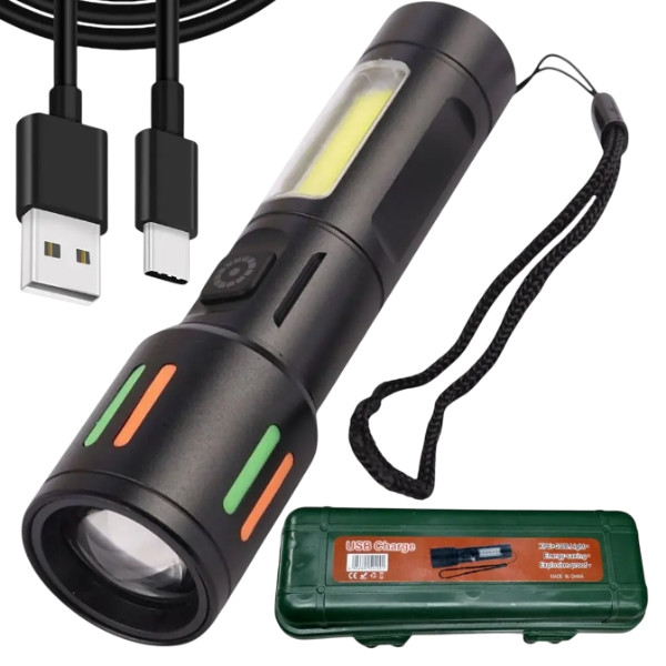Ліхтарик ручний акумуляторний BL 612 Чорний
