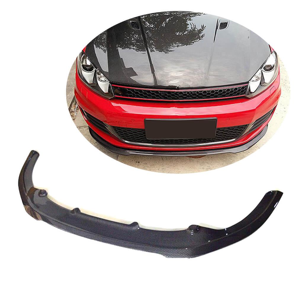 Накладка на передній бампер Lip V1 (для GTI HB 2010-2013, Карбон) для Volkswagen Golf 6