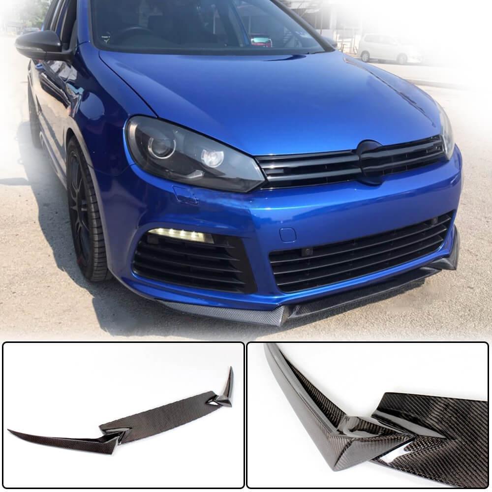 Накладка на передній бампер Lip V3 (для R HB 2010-2013, Карбон) для Volkswagen Golf 6
