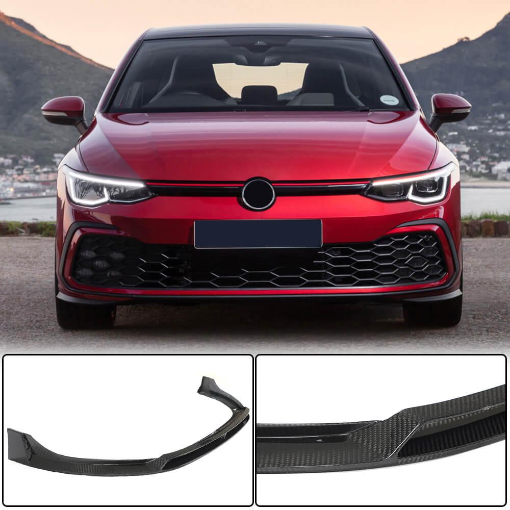 Накладка на передній бампер Lip (для GTI HB, Сухий карбон) для Volkswagen Golf 8