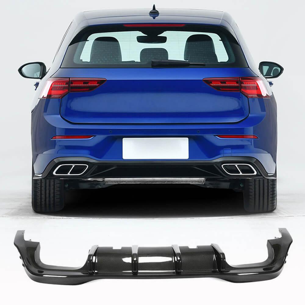 Дифузор заднього бампера (для R HB, Сухий карбон) для Volkswagen Golf 8