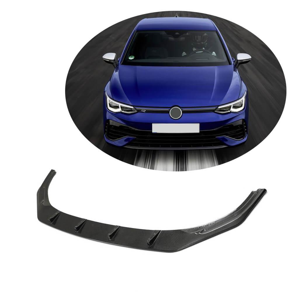 Накладка на передній бампер Lip (для R HB 2019-2024, Карбон) для Volkswagen Golf 8