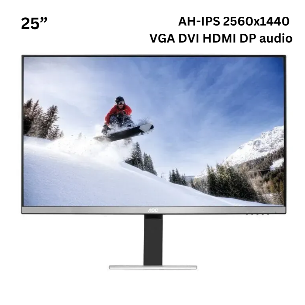 Монітор 25” AOC Q2577PWQ/AH-IPS 2560x1440 QHD/VGA DVI HDMI DP audio Б/В