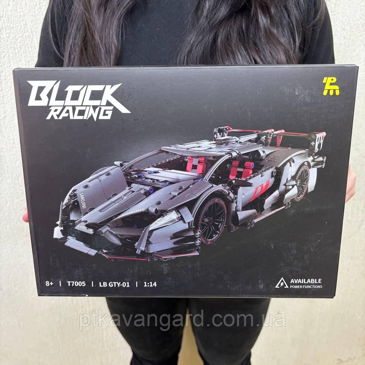 Конструктор машинка Ламборгіні Венено чорна 1015 деталей Technic чорний, фото 1