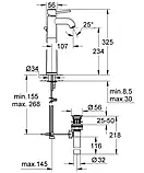 Змішувач для умивальника Grohe BauClassic XL-Size, хром (32868000), фото 5