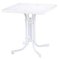 Компактний стіл Dine & Relax 70 x 70 см, мармуровий / білий