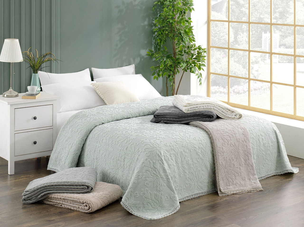 Махрове покривало Moss Zeren 220 х 240 см Green