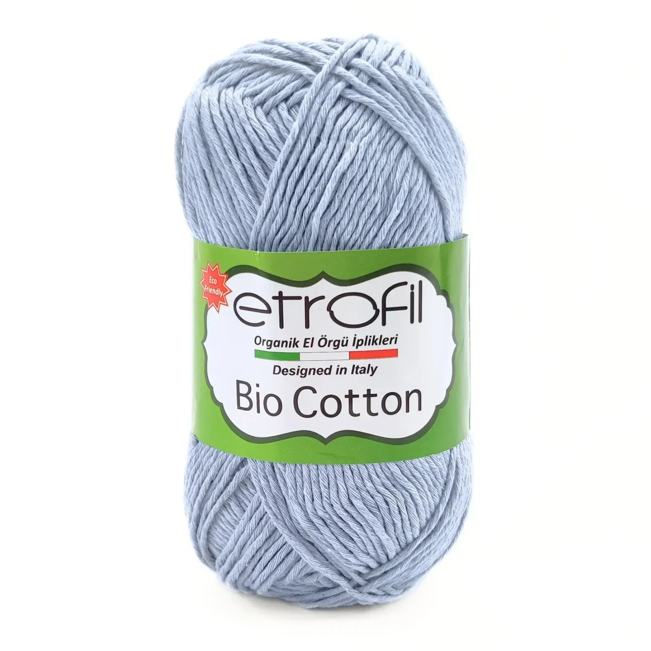 Пряжа Bio Cotton/Біо Котон, сіро-блакитний 10202, Etrofil, фото 1