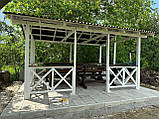 Дерев'яна альтанка 4 на 3 м, розбірна (на 14-16 осіб), фото 7