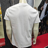 Чоловіча однотона футболка біла, фото 3