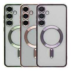 Чохол TPU Metallic Full Camera with Magsafe для Samsung Galaxy S24 Ultra (S928) Колір Black