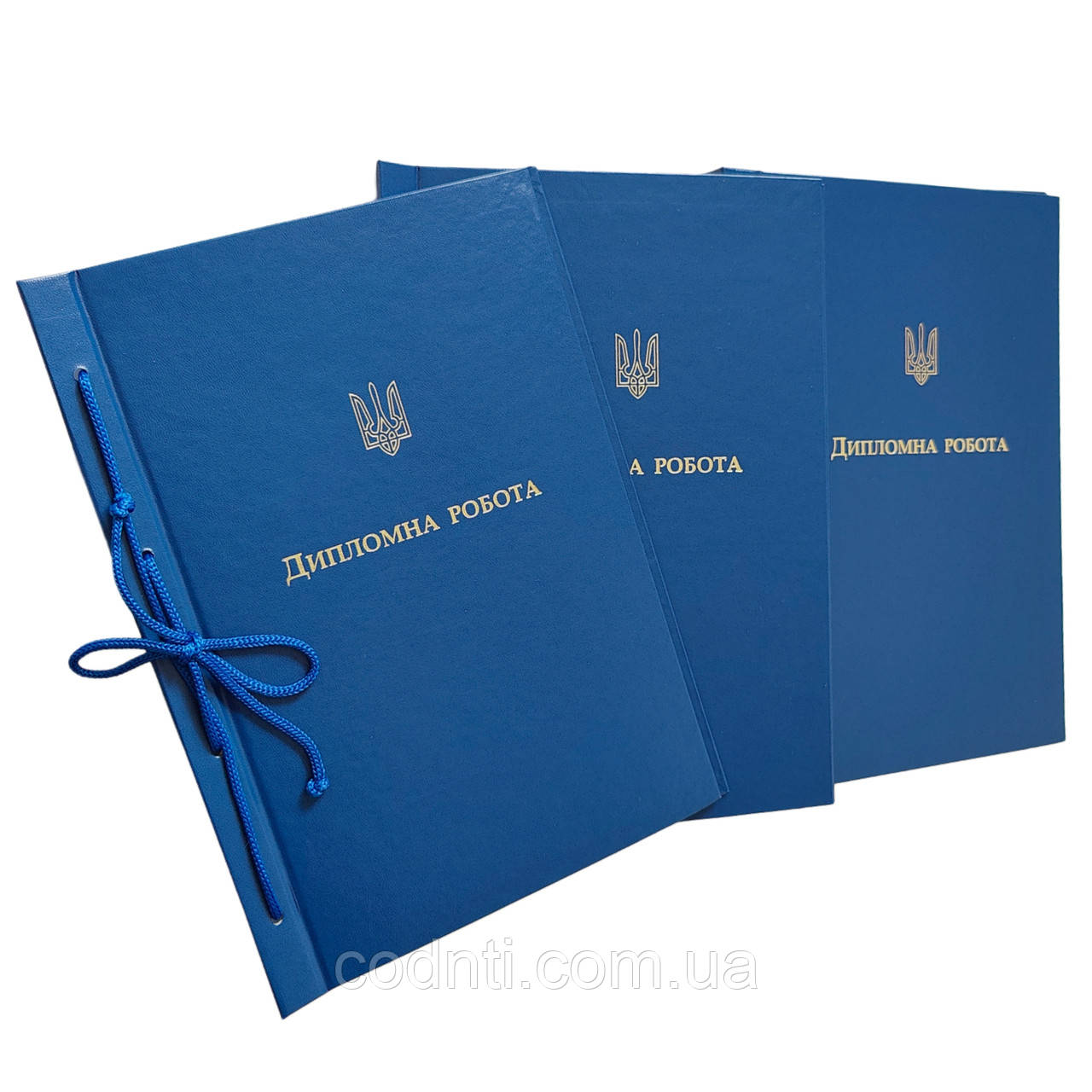 Обкладинка А4+ книжок. формат “Курсова робота” фактура шкіри для твер. палітурки 215×305 мм синя (20мм) (1 шт)