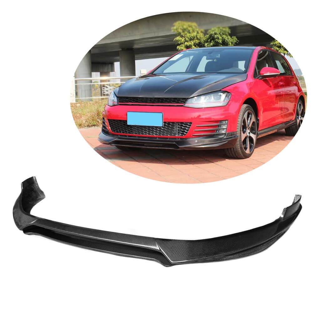 Накладка на передній бампер Lip V1 (для GTI HB 2012-2017, Карбон) для Volkswagen Golf 7/E-Golf