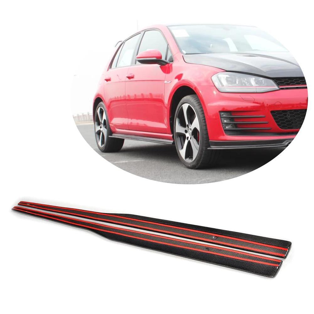 Бокові пороги (для GTI HB 2012-2017, Карбон) для Volkswagen Golf 7/E-Golf