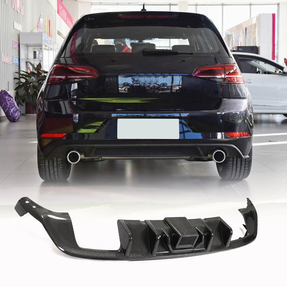 Дифузор заднього бампера (для Base/R/GTI HB 2017-2020, Карбон) для Volkswagen Golf 7/E-Golf