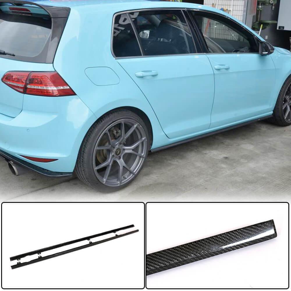 Бокові пороги (для R/R-line 2017-2020, Карбон) для Volkswagen Golf 7/E-Golf