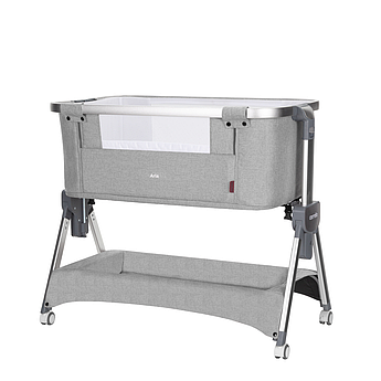 Дитяче приставне ліжечко CARRELLO Aria CRL-16402 Silver Grey, сіре