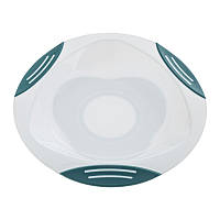 Тарілка на присосці Akuku A0524, білий-бірюзовий
