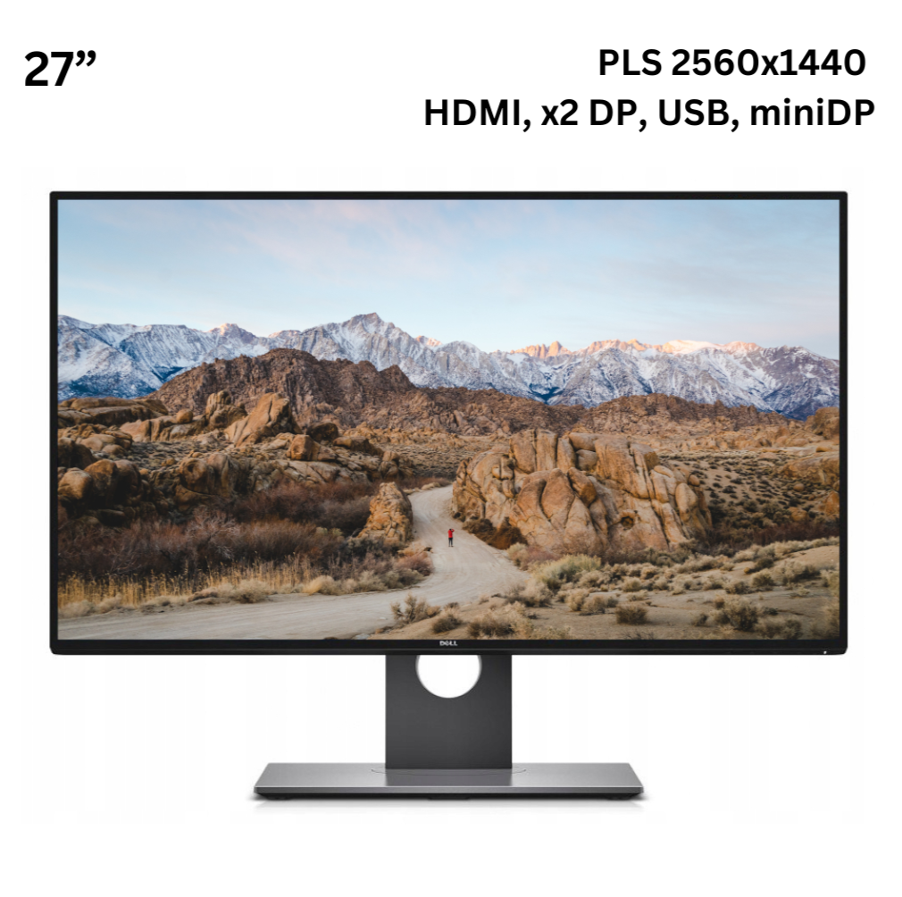 Монітор 27" Dell U2717D/IPS 2560x1440 QHD/HDMI, x2 DP, USB, miniDP, audio Б/В