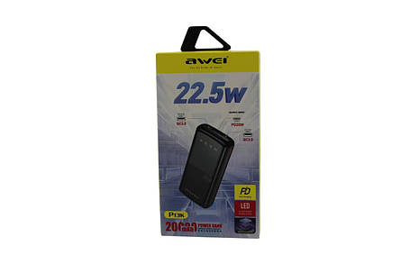 Зовнішній акумулятор Power Bank AWEI P13K 22,5W 20000mah, фото 1