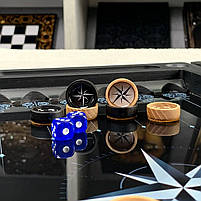 Нарди скляні з деревом Роза Вітрів 50×25×6см подарункові, фото 7