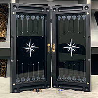 Нарди скляні з деревом Роза Вітрів 50×25×6см подарункові, фото 3