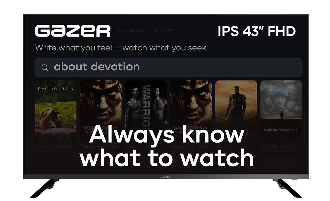 Телевізор Gazer TV43-FN1 43" Smart TV