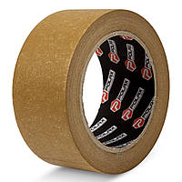 Екологічна паперова клейка стрічка Polax 40м x 48мм біорозкладний скотч для пакування картонних коробок артикул 101-175