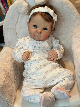Пупс вініловий 50см, ручна робота, лялька-немовля для дівчинки, Baby born 16