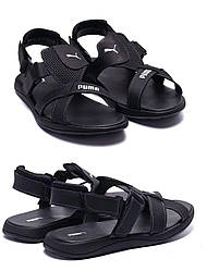 Чоловічі літні шкіряні сандалії PM Black Leather, Чоловічі босоніжки шкіра чорні. Чоловіче літнє взуття